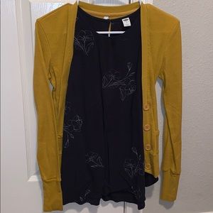 Women’s cardigan and blouse